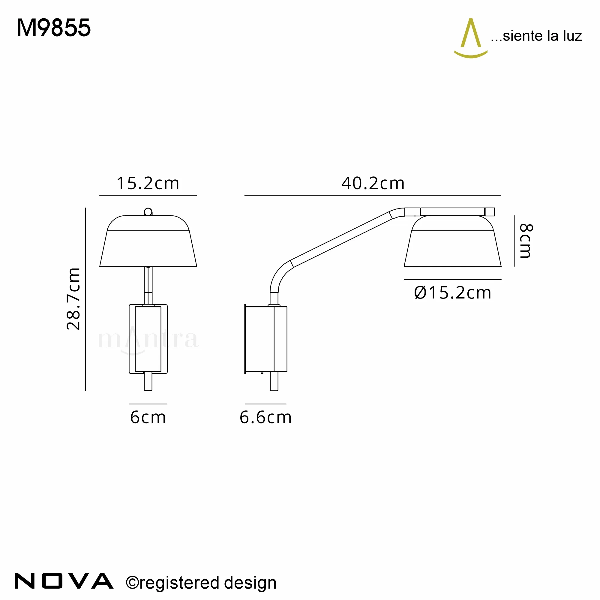 Nova Wall Lights Mantra Armed Wall Lights